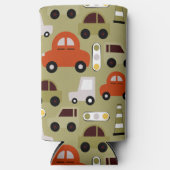 Verkeerslichten Sinaasappel auto's patroon Seltzer Blikjeskoeler (Voorkant)