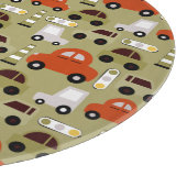 Verkeerslichten Sinaasappel auto's patroon Snijplank (Hoek)