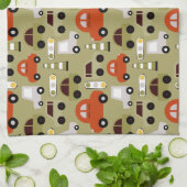 Verkeerslichten Sinaasappel auto's patroon Theedoek (Gevouwen)