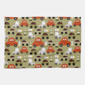 Verkeerslichten Sinaasappel auto's patroon Theedoek (Horizontaal)