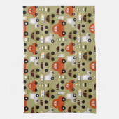 Verkeerslichten Sinaasappel auto's patroon Theedoek (Verticaal)