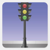 verkeerslichtpatroon vierkante sticker (Voorkant)