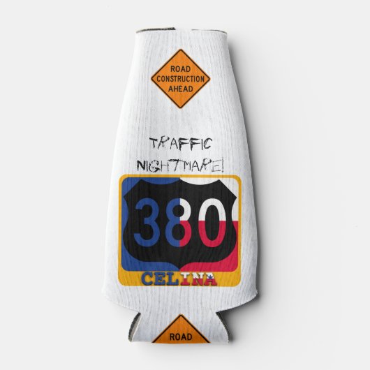 Verkeersnachtmerrie! Rijden op US 380, Celina, TX, Flesjeskoeler (Voorkant)