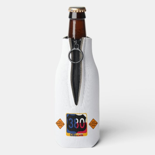 Verkeersnachtmerrie! Rijden op US 380, Celina, TX, Flesjeskoeler (Fles Achterkant)