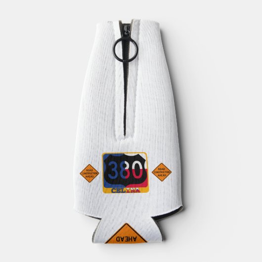 Verkeersnachtmerrie! Rijden op US 380, Celina, TX, Flesjeskoeler (Achterkant)