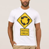 verkeersomgeving Teken Geel Mannen T-Shirt (Voorkant)