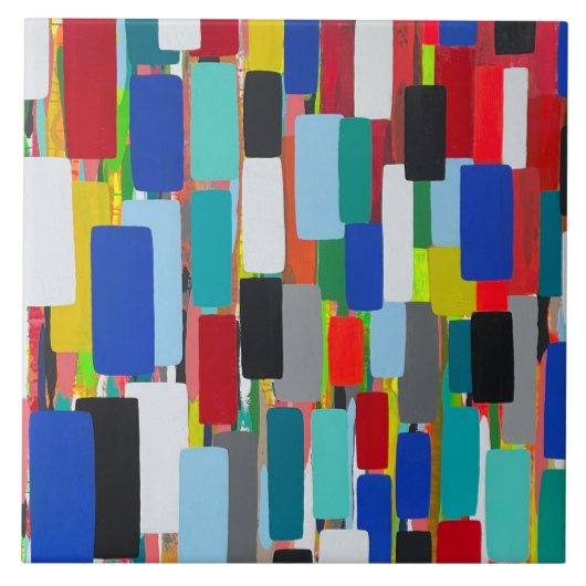 Verkeerspam 6 x 6 keramische Tegel Tegeltje (Voorkant)