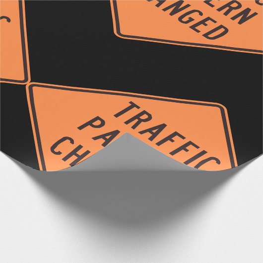 Verkeerspatroon gewijzigd teken cadeaupapier