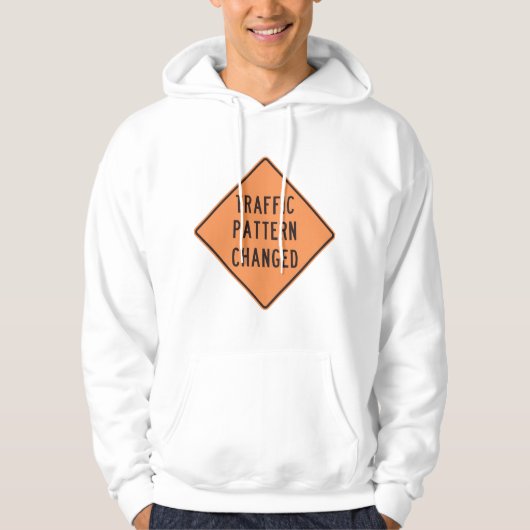 Verkeerspatroon gewijzigd teken hoodie (Voorkant)
