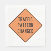 Verkeerspatroon gewijzigd teken servet (Voorkant)