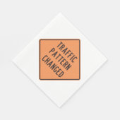 Verkeerspatroon gewijzigd teken servet (Hoek)