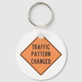 Verkeerspatroon gewijzigd teken sleutelhanger (Achterkant)