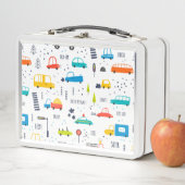 Verkeerspatroon voor auto's in de vorm van een ver (In situ)