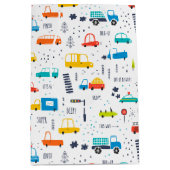 Verkeerspatroon voor auto's in de vorm van een ver medium cadeauzakje (Voorkant)