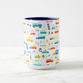 Verkeerspatroon voor auto's in de vorm van een ver mok (Midden)