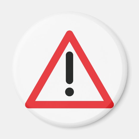 Verkeerspictogram uitroepteken magneet (Voorkant)