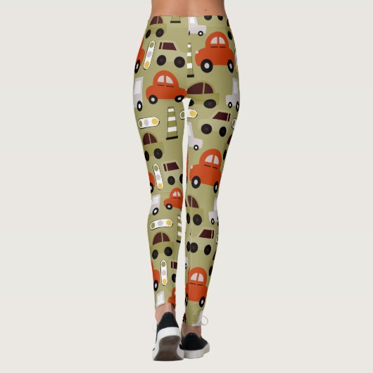 Verkeerssignalen en Auto's Leggings (Achterkant)