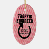 Verkeerstechnicus in de juiste richting keramisch ornament (Rechts)