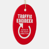 Verkeerstechnicus in de juiste richting keramisch ornament (Rechts)