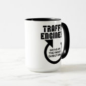 Verkeerstechnicus in de juiste richting mok (Voorkant rechts)