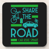 verkeersveiligheid op de fiets bier onderzetter (Voorkant)