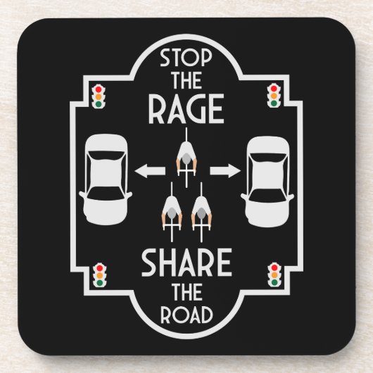 verkeersveiligheid op de fiets bier onderzetter (Voorkant)