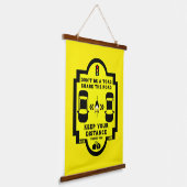 verkeersveiligheid op de fiets hangend wandkleed (Gebogen)