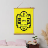 verkeersveiligheid op de fiets hangend wandkleed (Slaapkamer)