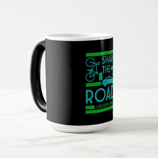 verkeersveiligheid op de fiets magische mok (Voorkant links)