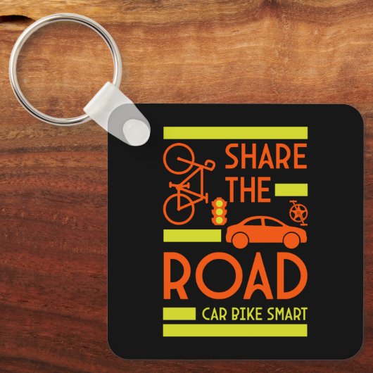 verkeersveiligheid op de fiets sleutelhanger (Voorkant)
