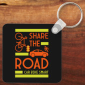 verkeersveiligheid op de fiets sleutelhanger (Achterkant)