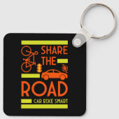 verkeersveiligheid op de fiets sleutelhanger (Achterkant)