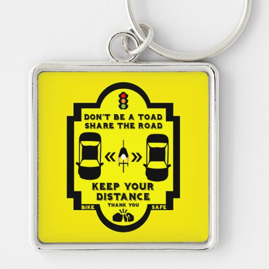 verkeersveiligheid op de fiets sleutelhanger (Voorkant)