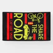 verkeersveiligheid op de fiets spandoek (Horizontaal)