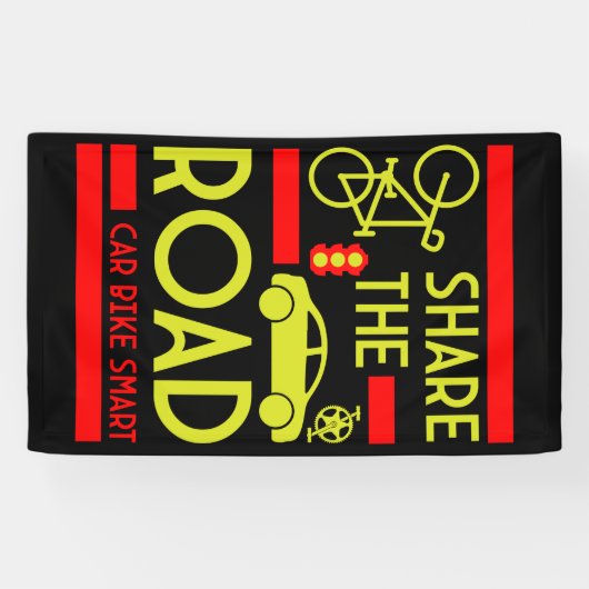 verkeersveiligheid op de fiets spandoek (Horizontaal)