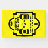 verkeersveiligheid op de fiets spandoek (Horizontaal)