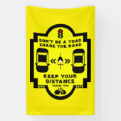 verkeersveiligheid op de fiets spandoek (Verticaal)