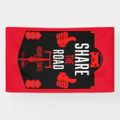 verkeersveiligheid op de fiets spandoek (Horizontaal)