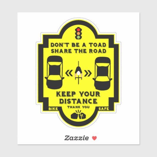 verkeersveiligheid op de fiets sticker (Vel)
