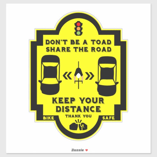 verkeersveiligheid op de fiets sticker (Vel)