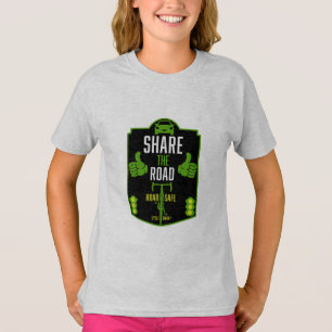 verkeersveiligheid op de fiets t-shirt