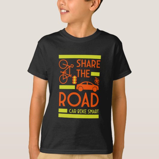 verkeersveiligheid op de fiets t-shirt (Voorkant)