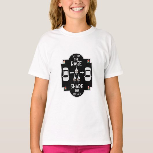 verkeersveiligheid op de fiets t-shirt (Voorkant)