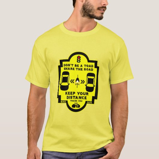 verkeersveiligheid op de fiets t-shirt (Voorkant)