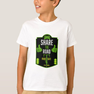 verkeersveiligheid op de fiets t-shirt
