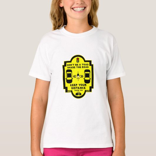 verkeersveiligheid op de fiets t-shirt (Voorkant)