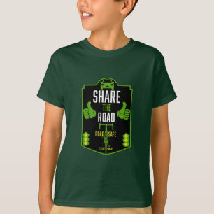 verkeersveiligheid op de fiets t-shirt