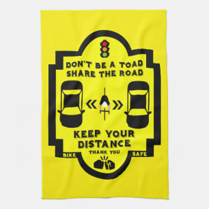 verkeersveiligheid op de fiets theedoek