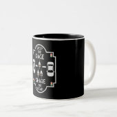 verkeersveiligheid op de fiets tweekleurige koffiemok (Voorkant rechts)