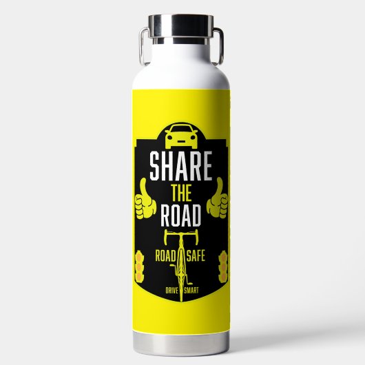 verkeersveiligheid op de fiets waterfles (Voorkant)